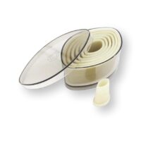 Oval double pointed Shape Polyglass Cookie Fondant Cutter - Cake Tools - Cookie Cutters - Showing Size