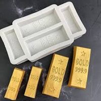 Mini Gold Bar Fondant Silicone Mould - Cake Tools - Silicone Moulds - Full View