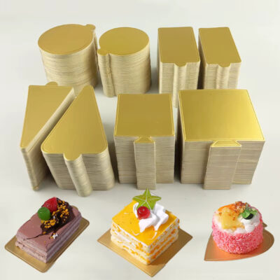 100 Pcs Set Silver Round Mini Cake Board 9cm - Cake Tools - Cake Boards - Full View