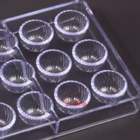 21 Cavity Swirl Shape Polycarbonate Chocolate Mould - Cake Tools - Polycarbonate Moulds - Close-up View