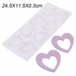 6 Cavity Heart Shape Chocolate Silicone Mould - Cake Tools - Chocolate Moulds - On Display