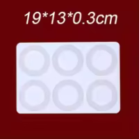 6 Cavity Circle Design Shape Chocolate Silicone Mould - Cake Tools - Chocolate Moulds - Showing Size