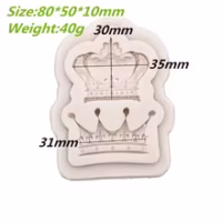King Queen Crown Fondant Silicone Mould - Cake Tools - Silicone Moulds - Close-up View