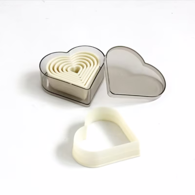 Heart Shape Polyglass Cookie Fondant Cutter - Cake Tools - Cookie Cutters - On Display