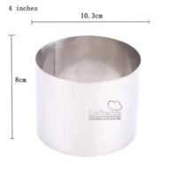 Round Cake Mousse Ring 10.3cmx8cm Height - Cake Tools - Cake Rings - Showing Size