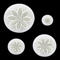 4 Pcs Set Daisy Flower Plunger Cutter - Cake Tools - Sugar flowers Essentials - On Display
