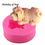 3D schnauzer Dog Fondant Silicone Mould - Cake Tools - Silicone Moulds - Full View