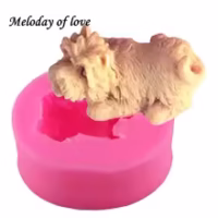 3D schnauzer Dog Fondant Silicone Mould - Cake Tools - Silicone Moulds - Full View