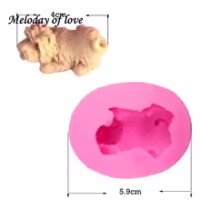 3D schnauzer Dog Fondant Silicone Mould - Cake Tools - Silicone Moulds - Close-up View