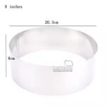 Round Cake & Mousse Ring 20.3cmx8cm Height - Cake Tools - Cake Rings - Close-up View
