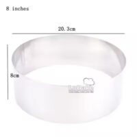 Round Cake & Mousse Ring 20.3cmx8cm Height - Cake Tools - Cake Rings - Close-up View