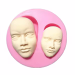 Face Fondant Silicone Mould - Cake Tools - Silicone Moulds - Full View