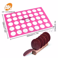 Round Shape Chocolate Stencil Silicone Mat - Cake Tools - Chocolate Moulds - Full View