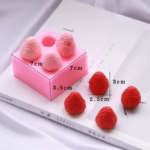 Strawberry Fruit Fondant Silicone Mould - Cake Tools - Silicone Moulds - Showing Size