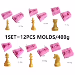 Chess Fondant Silicone Moulds 12 Pcs Set - Cake Tools - Silicone Moulds - Product Detail