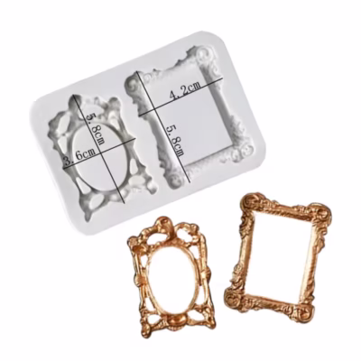 Vintage Mirror Frame Silicone Mould - Cake Tools - Silicone Moulds - On Display