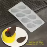 8 Cavity Peel Leaf Chocolate Silicone Mould - Cake Tools - Chocolate Moulds - Full View