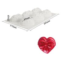 Heart Ribbon Mousse Cake Silicone Baking Pan 1