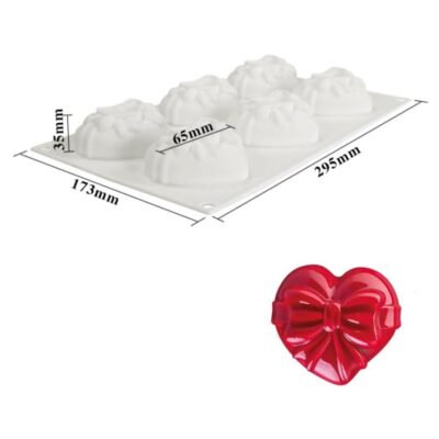 Heart Ribbon Mousse Cake Silicone Baking Pan 1