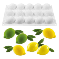 15 Cavity Lemon Shape Mousse cake Silicone Baking Pan - Cake Tools - Silicon Baking pan - On Display