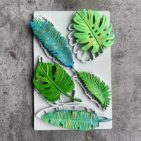 Monstera Leaf Fondant Silicone Mold - Cake Tools - Silicone Moulds - Close-up View