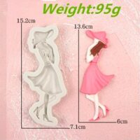 Fashion Girl Fondant Silicone Mould 1 - Cake Tools - Silicone Moulds - Close-up View