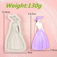 Fashion Girl Fondant Silicone Mould 4 - Cake Tools - Silicone Moulds - Full View