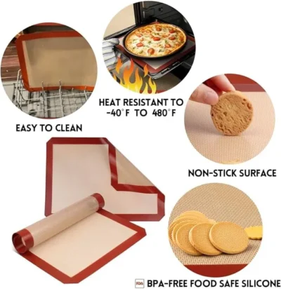 Non-Stick Silicone Baking Mat 30×20 cm - Cake Tools - Baking matt - Product Detail
