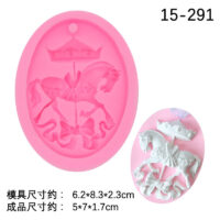 Carousel Horse Necklace Fondant Silicone Mould - Cake Tools - Silicone Moulds - Showing Size