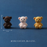 3 Pcs Set Bear Cake topper - Cake Tools - Figure Toppers - Full View