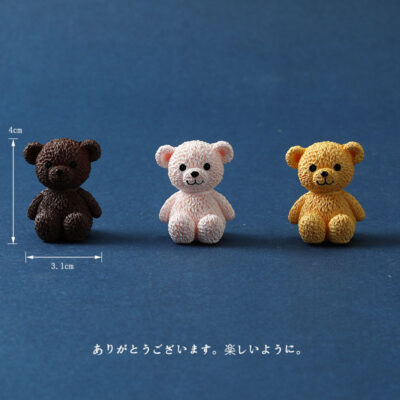 3 Pcs Set Bear Cake topper - Cake Tools - Figure Toppers - Full View