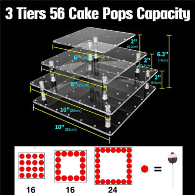 56 Holes Lollipop & Cake Pops Display Stand - Cake Tools - Cake pops Supplies - On Display