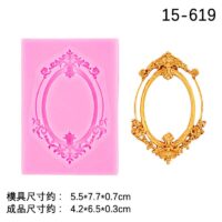 Vintage frame Silicone Mould 3 - Cake Tools - Silicone Moulds - Showing Size