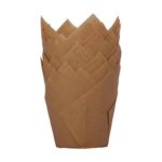 50 Pcs Set Brown Tulip Muffin Cupcake Paper Liner - Cake Tools - Cupcake Supplies - On Display
