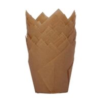 50 Pcs Set Brown Tulip Muffin Cupcake Paper Liner - Cake Tools - Cupcake Supplies - On Display