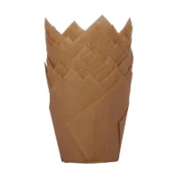 50 Pcs Set Brown Tulip Muffin Cupcake Paper Liner - Cake Tools - Cupcake Supplies - On Display
