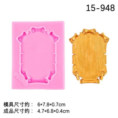 Vintage  frame  Silicone Mould 2 - Cake Tools - Silicone Moulds - Full View