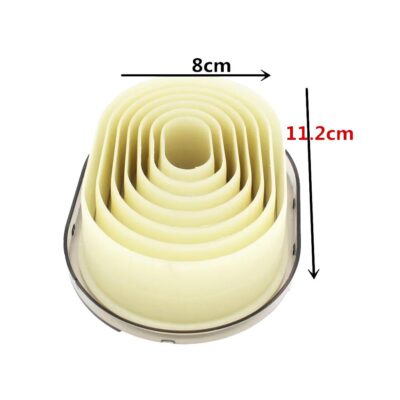 Oval Shape Polyglass Cookie Fondant Cutter - Cake Tools - Cookie Cutters - Full View