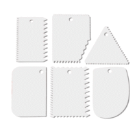 Plastic Cake Cream Scraper 6 Pcs Set - Cake Tools - Cake Decorating Tools - Product Detail