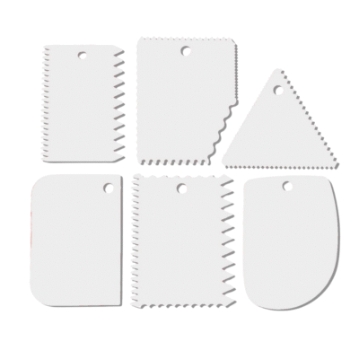 Plastic Cake Cream Scraper 6 Pcs Set - Cake Tools - Cake Decorating Tools - Product Detail