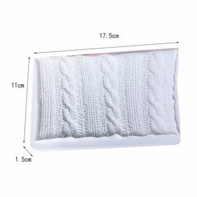 Knitting Texture Fondant Embosser Silicone Mould - Cake Tools - Silicone Moulds - Close-up View