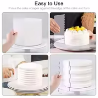 2 Pcs Set Butter Cream Smoother Scraper 1 - Cake Tools - Cake Decorating Tools - Full View