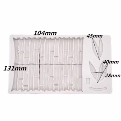 Bamboo & Leaves Fondant Silicone Mould - Cake Tools - Silicone Moulds - On Display