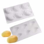 6 Cavity Mango Shape Mousse cake Silicone Baking Pan - Cake Tools - Silicon Baking pan - Full View