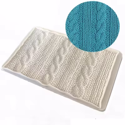 Knitting Texture Fondant Embosser Silicone Mould - Cake Tools - Silicone Moulds - Full View