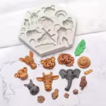 Jungle Safari Animal Fondant Silicone Mould 1 - Cake Tools - Silicone Moulds - Full View