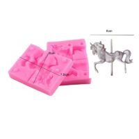 3D Carousel Horse Fondant Silicone Mould - Cake Tools - Silicone Moulds - Full View