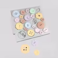 Buttons Fondant Silicone Mould 2 - Cake Tools - Silicone Moulds - Close-up View