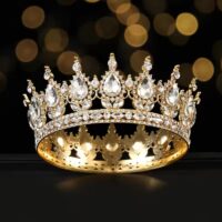 Tiara Crown Cake topper Gold - Cake Tools - Decorative Cake Toppers - Close-up View