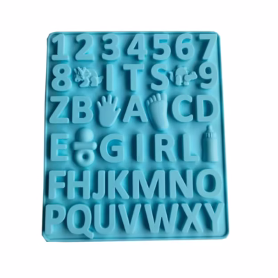 Number Letter Chocolate Silicone Mould - Cake Tools - Chocolate Moulds - Showing Size